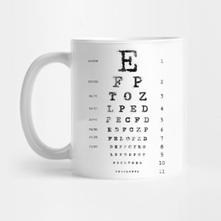 Eye Chart Diagram Mug